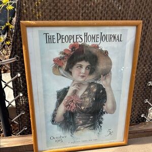 Vintage Framed The People's Home Journal Cover Art